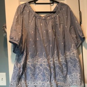 Cotton plus size Woman’s top great detail